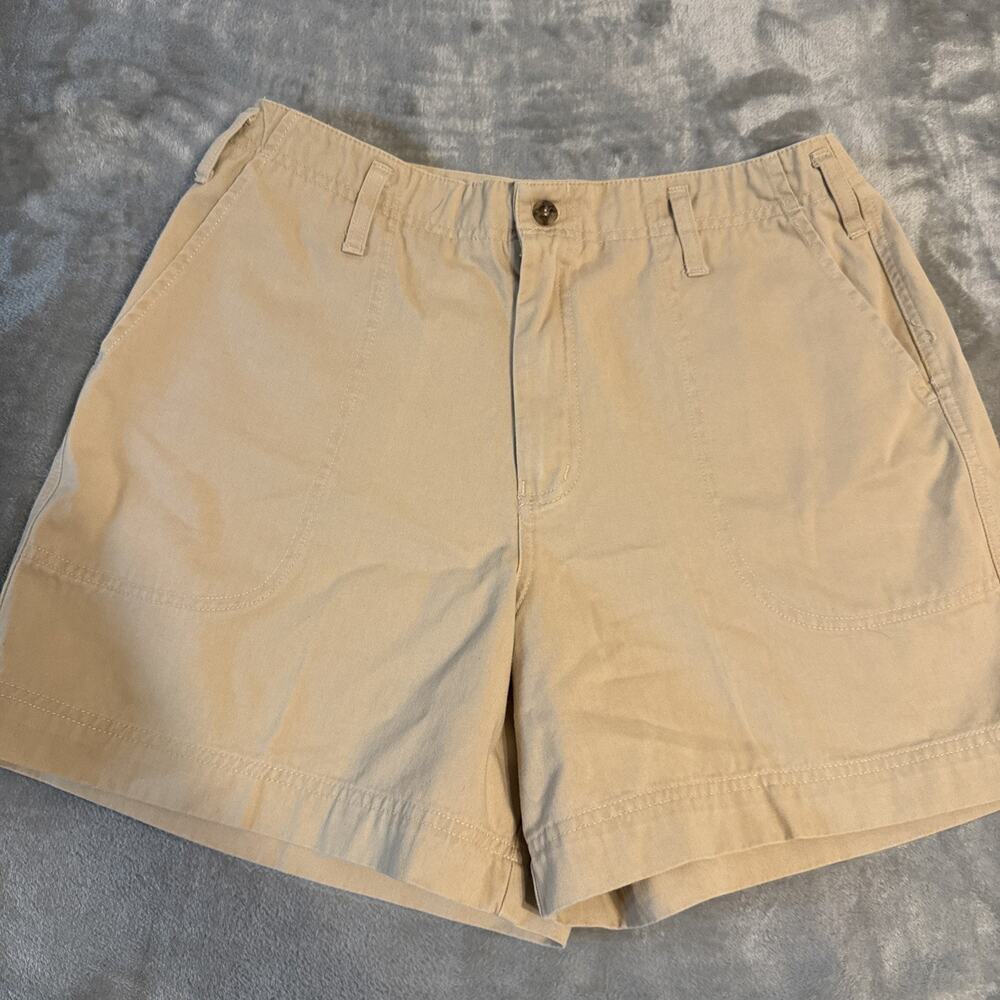 High Sierra Women's Khaki Shorts, Size 12 Tan Casual Pockets High Rise Mom Short